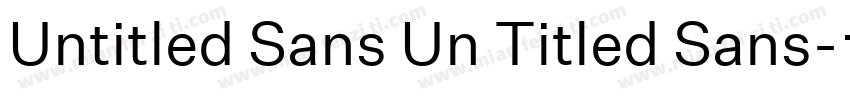 Untitled Sans Un Titled Sans字体转换